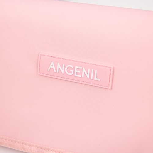 ANGENIL Large Capacity Heat Mat Hot Hair Iron Tools Travel Bag, 2 in 1 Portable Organizer Bags with Large Heat Resistant Mat for Hair Straighteners, Curling Irons, Hot Air Brushes, Travel Essentials