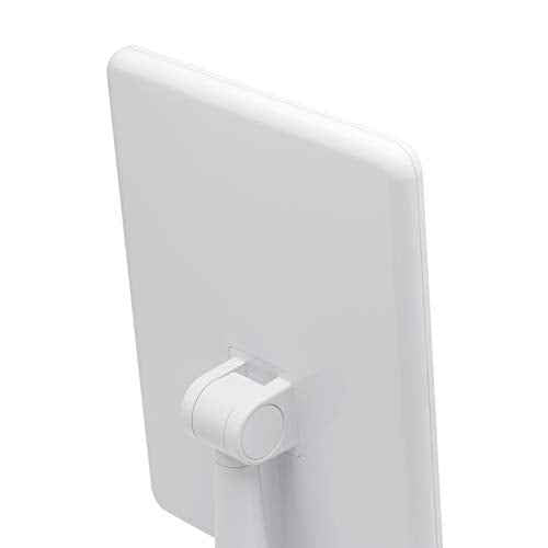 iHome 7" x 9" Reflect iCVBT22W Adjustable Vanity Mirror with Bonus 10X Mirror, Bluetooth Audio, Hands-Free Speakerphone, LED Lighting, Siri & Google Support USB Charging, (White, 7" x 9")