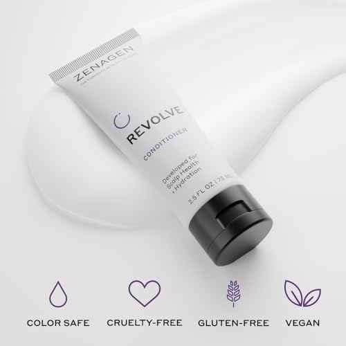 ZENAGEN Revolve Women's Travel Kit | Shampoo + Conditioner for Fine & Visibly Thin Hair, Promotes Thicker Fuller Hair, Plant-Based Formula, Color-Safe, Vegan