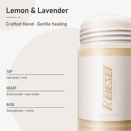 Natural Deodorant with Naturally Derived Ingredients Deodorant for Women and Men,Aluminum Free,72 Hour Odor Control,Lavender and lemon scent