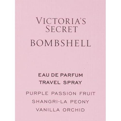 Victoria's Secret Bombshell Eau de Parfum Travel Spray, Notes of Purple Passion Fruit, Shangri-La Peony & Vanilla Orchid, Mini Perfumes for Women (0.23 oz)