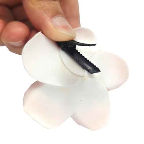40PCS Frangipani Artificial Foam Hair Clips for Bridal, Wedding, Luau, Beach, Tropical Party Decorations
