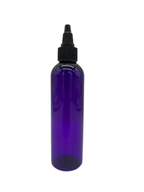 Natural Farms 4 oz Purple Cosmo Plastic Bottles -12 Pack Empty Bottle Refillable - BPA Free - Essential Oils - Aromatherapy | Black Twist Top Cap - Made in the USA