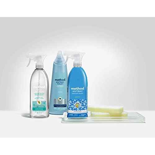 Method Antibacterial Bathroom Cleaner, Kills 99.9% of household germs, Spearmint, 28 Fl Oz, 4 pack