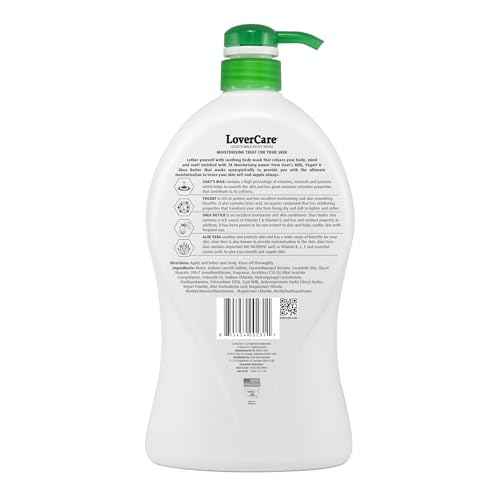 Goat Milk Body Lotion for Dry Skin Aloe Vera 27.05oz (800ml) - Combo Body Lotion & Body Wash¡¦