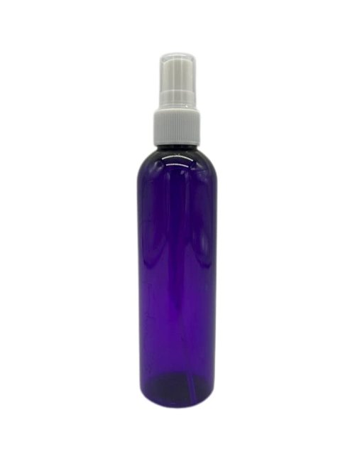 Natural Farms 4 oz Purple Cosmo Plastic Bottles - 12 Pack Empty Bottle Refillable - BPA Free - Essential Oils - Aromatherapy | White Ribbed Fine Mist Pump Spray Caps- Made in the USA