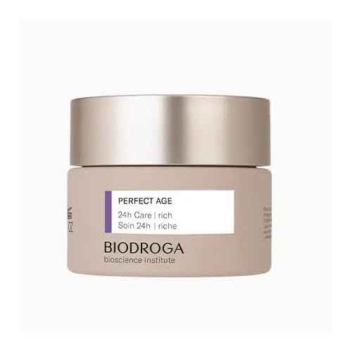 Biodroga Perfect Age 24h Care - Rich (1.7 oz)- Face Cream: Firming, Smoothing, Anti Wrinkle, Lifting - NO Fragance, Colouring, Silicons, Mineral Oil, Parabens, Gluten, Lactose