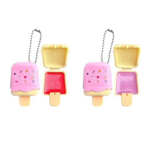 M&U MAKE YOU UP MU 6pc Candy Sweet Lip Gloss Set for Kids - 1 Straight Stick, 2 Ice Cream and 2 Candy Balms, Non-Toxic Girls Birthday Gift, Fun Theme Party Favors