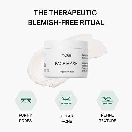 Y¡¯OUR Purifying Detox Face Mask: Blackhead, Whitehead & Pore Remover; Anti-Acne & Pimple Care; Cleansing & Exfoliating for Hydrating & Glowing Skin; With Salicylic Acid & Bentonite Clay. Made in USA