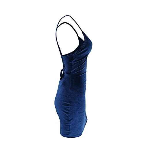 Zyyfly Doramode Women Sexy Club Dress Sleeveless Backless Velvet Mini Clothes Body Tight Dresses