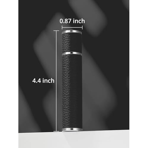 10ML Genuine Leather Atomizer Sprayer for Perfume - Portable Mini Cologne Sprayer for Woman Man - Perfume Travel Refillable Bottle,Travel Essential Fragrance Spray Bottle (Black)