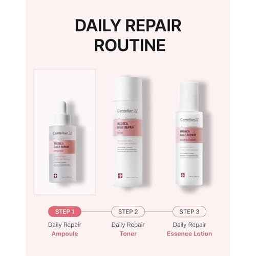 Centellian 24 Madeca Daily Repair Ampoule (Daily Soothing, 1.69fl oz) - Soothing & Hydrating Facial Serum for Sensitive Skin, Skin Barrier Repair & Fast Absorption, Korean Skin Care