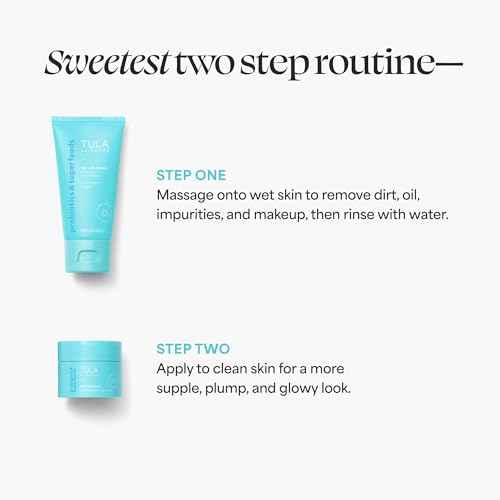 TULA Skincare Cleansing & Hydrating Duo - Includes Travel Sized 24-7 Moisture Hydrating Day & Night Cream and Cult Classic Purifying Face Cleanser, 2-piece set