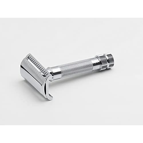MERKUR 37C Double Edge Safety Razor | Slant Bar Design - Standard Handle | Made in Germany | Plastic-Free | Two Piece Design