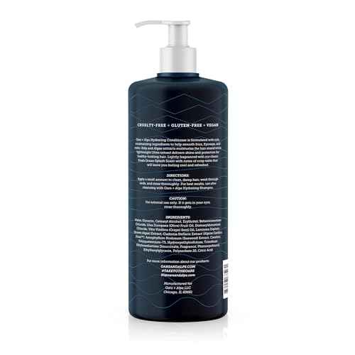 Oars + Alps Men's Sulfate Free Conditioner, Infused with Kelp and Algae Extracts, Fresh Ocean Splash, 32 Fl Oz