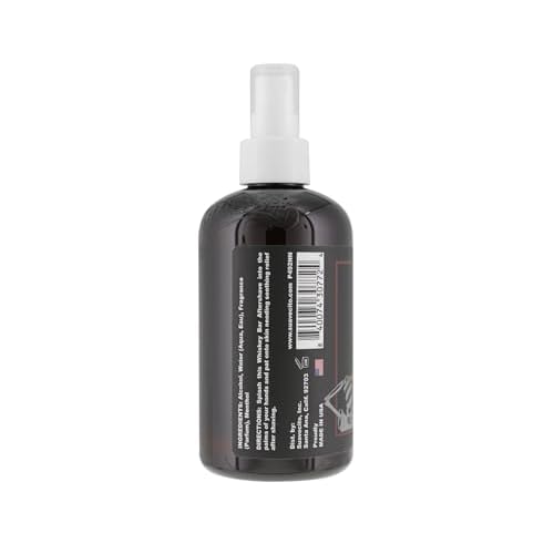 Suavecito Whiskey Bar Scent Aftershave 8 oz. Pump Spray Bottle - Soothes and hydrates Skin, Prevents Irritation, Helps You Feel Refreshed & Revitalized - Subtle Masculine Fragrance Throughout The Day