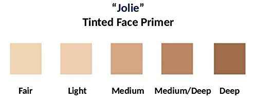 Jolie Tinted Foundation Face Primer SPF 20 Sunscreen, Subtle Radiance/Supreme Hydration - All Skin Types (Medium/Deep)