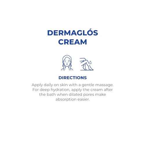 Dermaglos Moisturizing Cream | Vitamin A (Retinoids), Vitamin E & Allantoin | Rich Moisturizer for Wrinkles, Stretch Mark Prevention, Tattoo Aftercare, Scar cream, Hydration for Smooth Skin | 1,76 oz