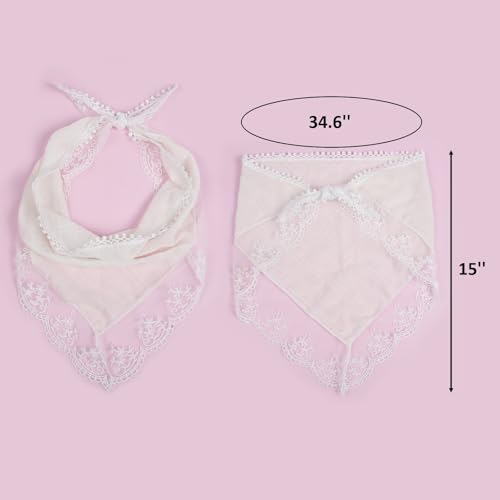 Huachi White Bandanas Head Scarf Headband for Women¡¯s Hair - Lace Hair Scarf Bandana Headband - Cute Stylish Head Kerchief Summer Accessories