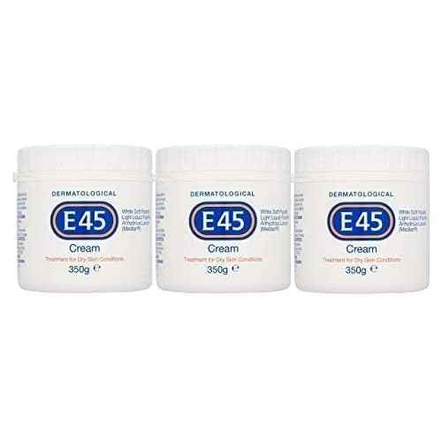 E45 Dermatological Cream Treatment for Dry Skin Conditions (350g) Pack of 3