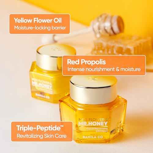 BANILA CO Miss Flower & Mr Honey Propolis Rejuvenating Eye Cream | Nourishing Moisturizer with Propolis Extract & Royal Jelly | Hydrating Korean Skincare for Youthful Radiance (20 ml / 0.67 oz)