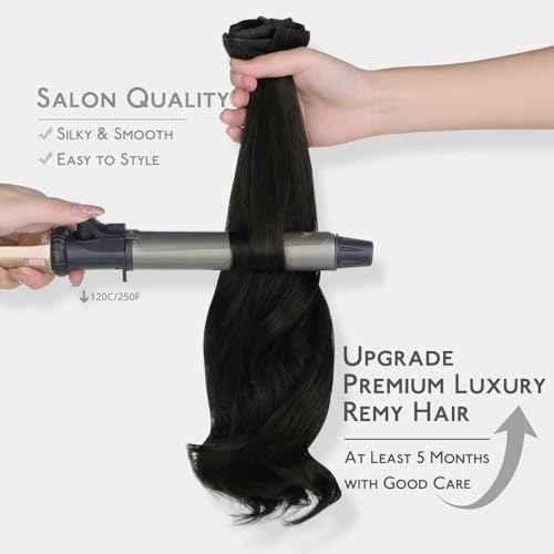 WENNALIFE Invisi Edge Clip in Hair Extensions Real Human Hair, 14 Inch 130g 9pcs Natural Black Seamless Clip in Extensions Remy Hair Clip Ins Invisible Skin Weft Straight Extensiones De Cabello Hmano