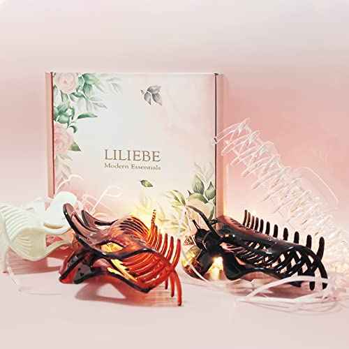 5.5¡± Large Hair Claw Clips, Big Hair Clips Enough to Hold Your Hair, Hair Clips for Women Thick Hair (Shiny-4pcs)