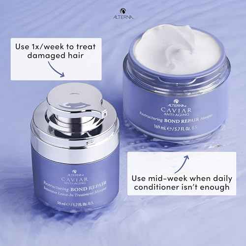 Alterna Haircare CAVIAR Anti-Aging Restructuring Bond Repair Intensive Leave-In Treatment Masque 1.7oz | Repairs, Strengthens and Protects Damaged Hair