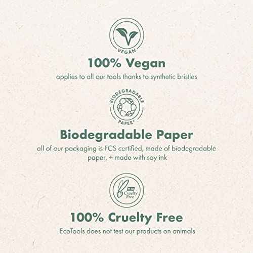 EcoTools Mini Slick Back Hairbrush, Travel Brush, Perfect Ponytail Or Bun, Tease, Smooth & Style Hair, Tame Frizz & Flyaways, Renewable Bamboo Handle & Vegan Boar Bristles, Cruelty-Free, 1 Count
