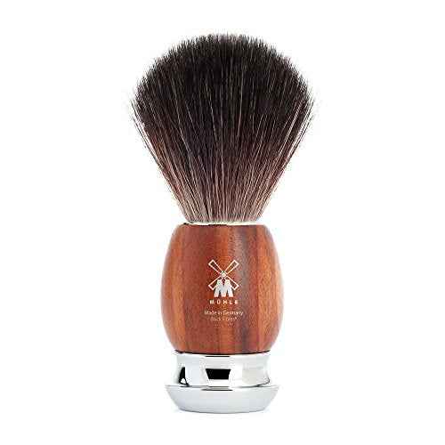 M?HLE VIVO Black Fibre Shaving Brush - Creates Rich Lather of Soap or Cream