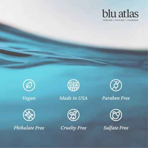 Blu Atlas Men's Natural Shampoo ? Organic, Sulfate-Free, Paraben-Free ? Deep Cleansing & Hydrating ? Classic Scent (Bergamot, Sage, Patchouli) ? Made in America? 32 oz
