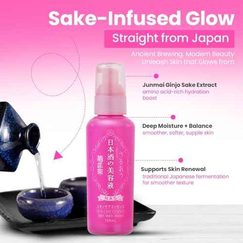 Kikumasamune Face Moisturizer for Dry, Oily, Sensitive Skin (Facial Toner Lotion+Serum)