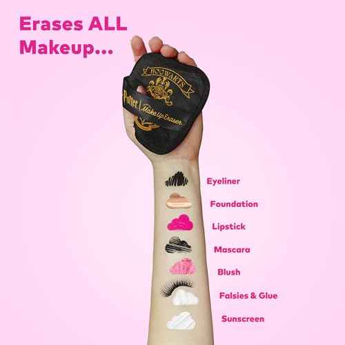 Makeup Eraser, 7-Day Set, Erase All Makeup with Just Water, Including Waterproof Mascara, Eyeliner, Foundation, Lipstick, Sunscreen, and More Harry Potter, 7ct
