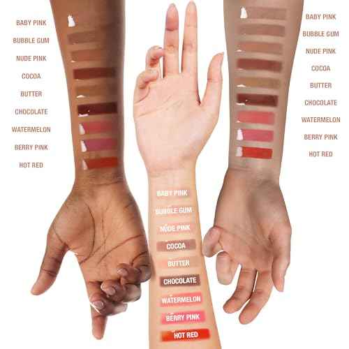 Ruby Kisses Broadway Vita-Lip Tinted & Clear Lip Gloss (10 Pack) Ultra-Hydrating & Soothing Formula, High-Shine Non-Sticky Lip Balm with Mint, Rosehip, Coconut, Mango, Argan, Vitamin E, Honey, Shea