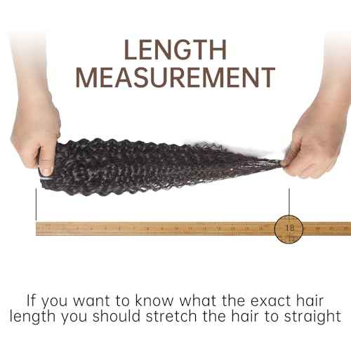 WEQUEEN Kinky Curly Human Hair Bundles Premium Virgin 100% Human Hair 3c/4a Curly Wave 20 Inch Single Bundle Natural Black