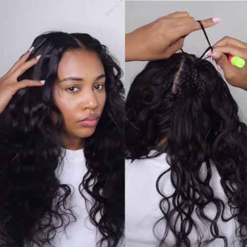 Body Wave Pre Separated Crochet Human Hair Braids Extensions Body Wave Brazilian Virgin Hair for Boho Braiding Knotless Feather Hair Extensions For Black Women Natural Color 16inch 120g