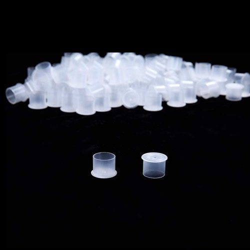 Tattoo Ink Caps Large,1000Pcs White Plastic Disposable Pigment Caps Microblading Makeup Tattoo Ink Cups Caps with Base Sizes 17 Large for Tattoo Ink