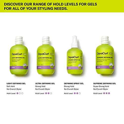 DevaCurl Light Defining Gel Soft Hold Non-Crunch Styler | Non-Flaking Formula | Brings Natural Texture | All Curl Types