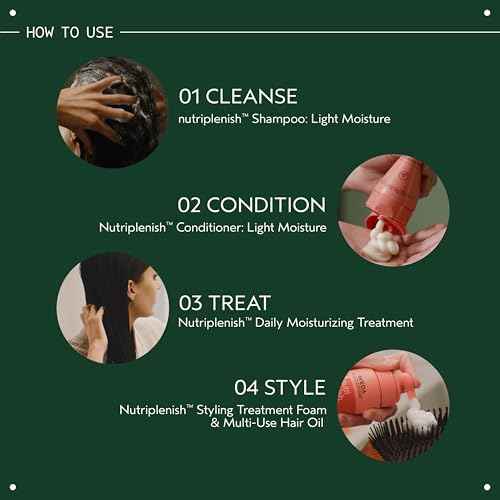 Aveda Nutriplenish Multi-Use Hair Oil | Pre-Shampoo Treatment, Styling, Overnight Oil, Leave-In Treatment | Hydrating Hair Oil | 100% Naturally Derived*, 1 Fl Oz