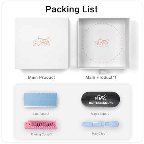 SUYYA Invisible Tape in Hair Extensions Human Hair Jet Black Seamless Injected Hand-Tied Pro Quality Virgin Human Hair 20PCS 50G/Pack Straight Tape Ins(18 inch #1 Jet Black)