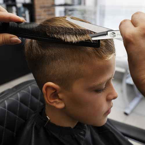 Safety Round Tip Hair Scissors for Kids, Fcysy 6 In Hair Cutting Shears for Children, Stainless Steel Barber Haircut Scissors for Toddlers, Boys & Girls ? Safe Hair Trimming at Home