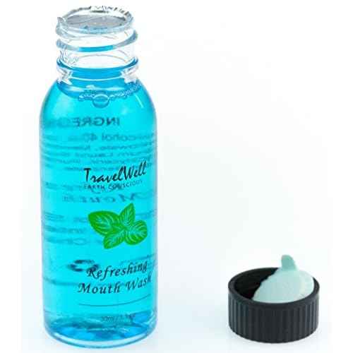 Travel Well Individually Wrapped Mouthwash Bottles - Cruise Essentials & Hotel Mouthwash - Travel Essentials & Toiletry Case Friendly - Long-Lasting Mint & Alcohol-Free - 1 Fl Oz, Pack of 288