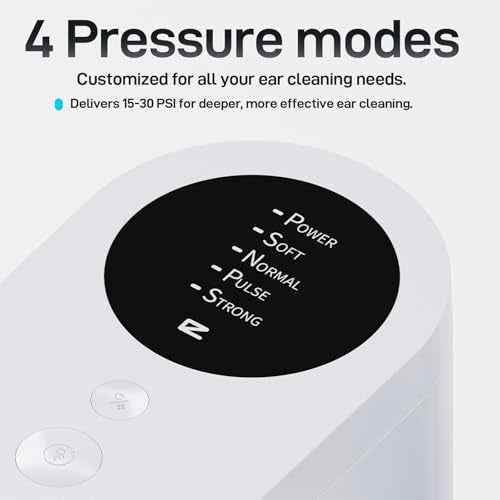 Electric Ear Wax Removal Kit, Ear Irrigation Flushing System with Dual Large Water Tank, 4 Pressure Mode, 2 Tips, Safe Water Ear Cleaner, Effective Ear Flushing Kit for Adults, Waterproof IPX6