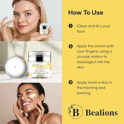 Retinol Cream for Face Anti Aging: Wrinkle Cream for Face Neck with Collagen Hyaluronic Acid - Night Moisturizer for Men Women - Facial Skin Care Christmas Gift for Mom Dad Sister