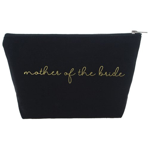 Tees & Tails Bridal Party Make Up Bag Set (Black, Mother Of The Bride (1 Qty))