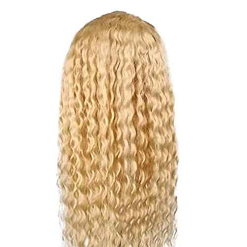 613 Deep Wave Headband Wig Blonde Human Hair Headband Wig 130% Density Grade 8A Brazilian Remy Hair Machine Made Wigs 16 Inch