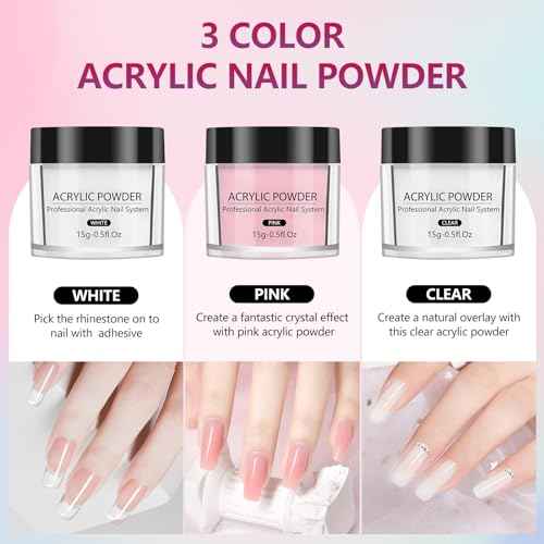 Nail Practice Hand for Acrylic Nails, Flexible Practice Nail Hand Training Kits, Movable Fake Nail Hand to Practice Fake Nails with Nail Drill, Nail Dryer Lamp, 12 Colors Acrylic Powder Beginners Kit