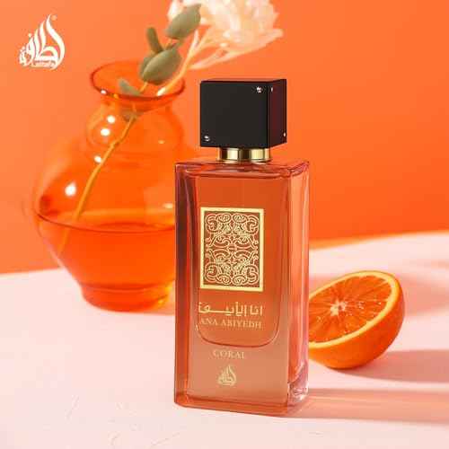 Lattafa Ana Abiyedh Coral for Unisex Eau de Parfum Spray, 2.0 Ounce / 60 ml
