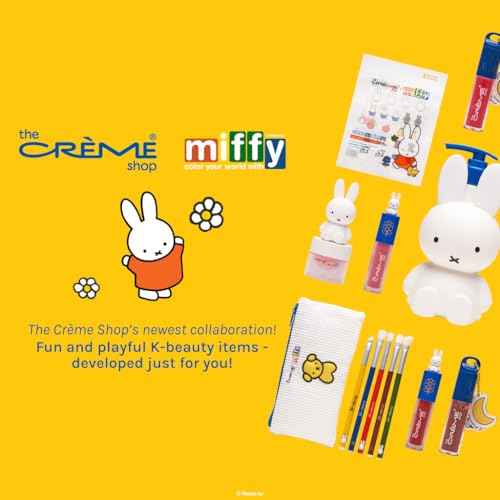 The Cr?me Shop Miffy Everyday Essentials Eyeshadow Brush Set and Travel Bag, Cute Miffy Pouch, 5 Eye Makeup Brushes, Korean Beauty, Blending Brush, Shading Brush, Precise Brush, Angled Shading