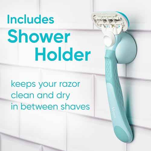 Gillette Venus Extra Smooth Razor for Women, Includes 1 Reusable Razor Handle + 4 Refills, 5-Bladed, Ergonomic No-Slip Gel Handle and Shower Holder, Holiday Gifts for Women